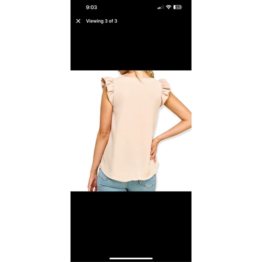 Les Amis Ruffle Top Size Large - Picture 7 of 8